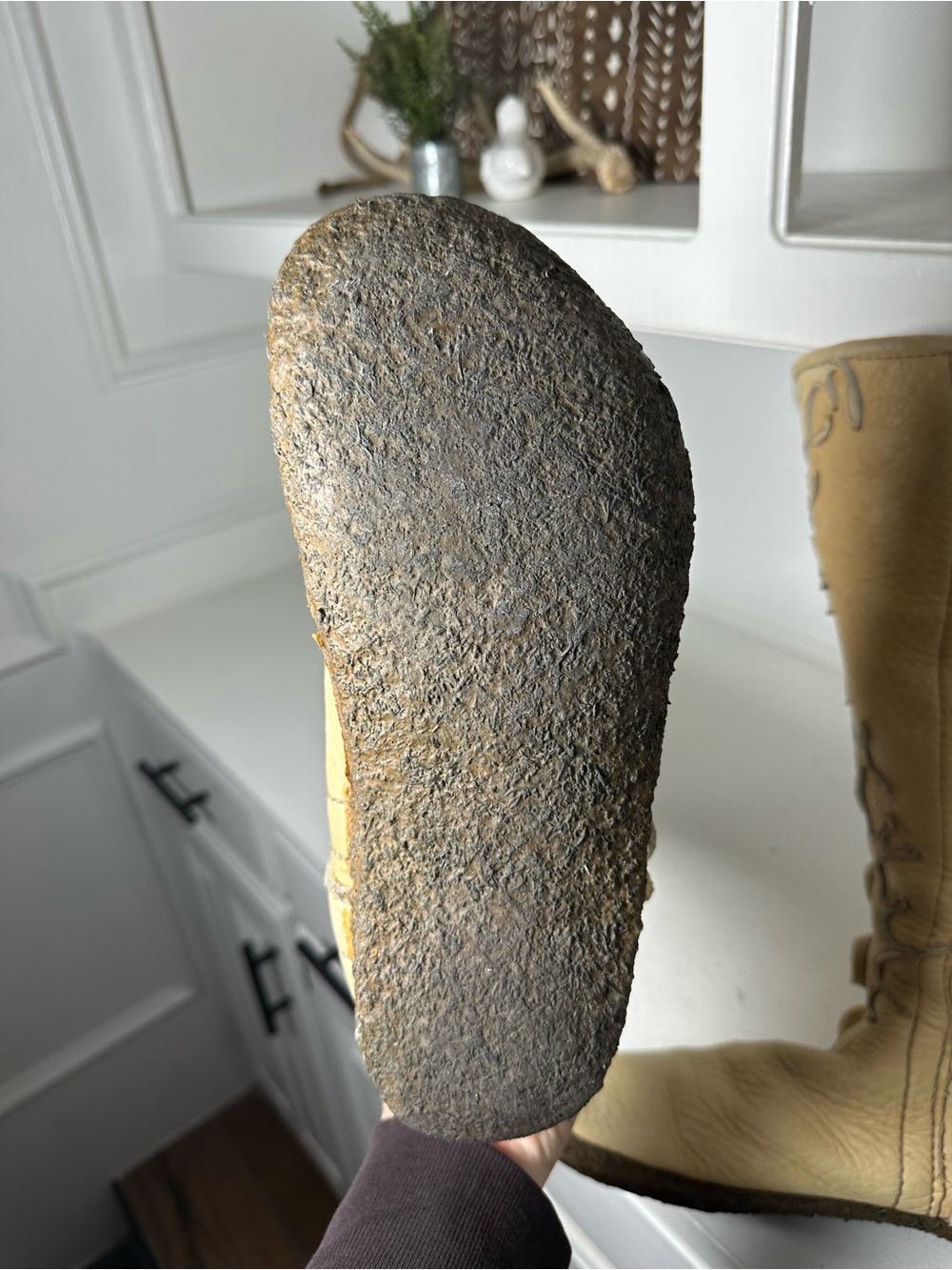 Richard Heinel Original Tall Boot Vintage Handmade Artisan Leather Boho 8-9 Rare - Picture 9 of 11